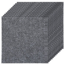 36 Pack Self Adhesive Carpet Tiles 12x12 Inch Peel and Stick Squares for Home, Washable Noise Reducing