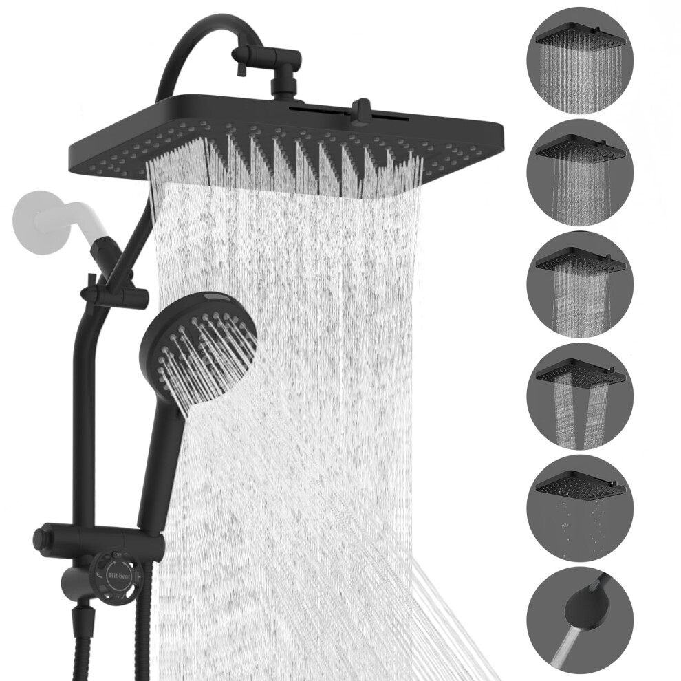 Rainfall Shower Head Combo 13 Inch Large Rainfall Coverage With Pressure Handheld And 4Way Diverter 9174973485667