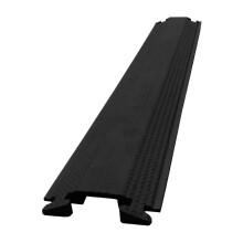 Single Channel Cable Protector 36 Inch Rubber Floor Cord Cover with AntiSlip Tread for Indoor Outdoor Use