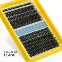 (MIX, TZ090) Individual Lashes 20-100D 280pcs Cluster Lashes Natural Look Mixed Tray DIY Eyelash Extension Volume Lash Clusters Eyelashes