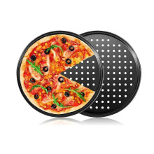 (32 x 32cm, 2pcs) Non-Stick Pizza Baking Pan Round Mesh Tray Plate Oven Baking Bakeware with Holes Pizza Tray Mould Oven Home Kitchen Tools