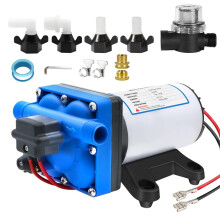 12V RV Water Pump Flow 5GPM Adjustable 70PSI SelfPriming Automatic Pressure Booster