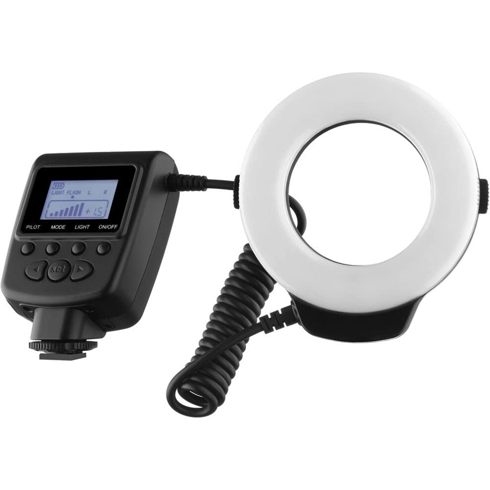 48 Macro Led Ring And Ring Flash For Dslr Cameras With Lcd Display And Adjustable Mounts Light 9174973485827