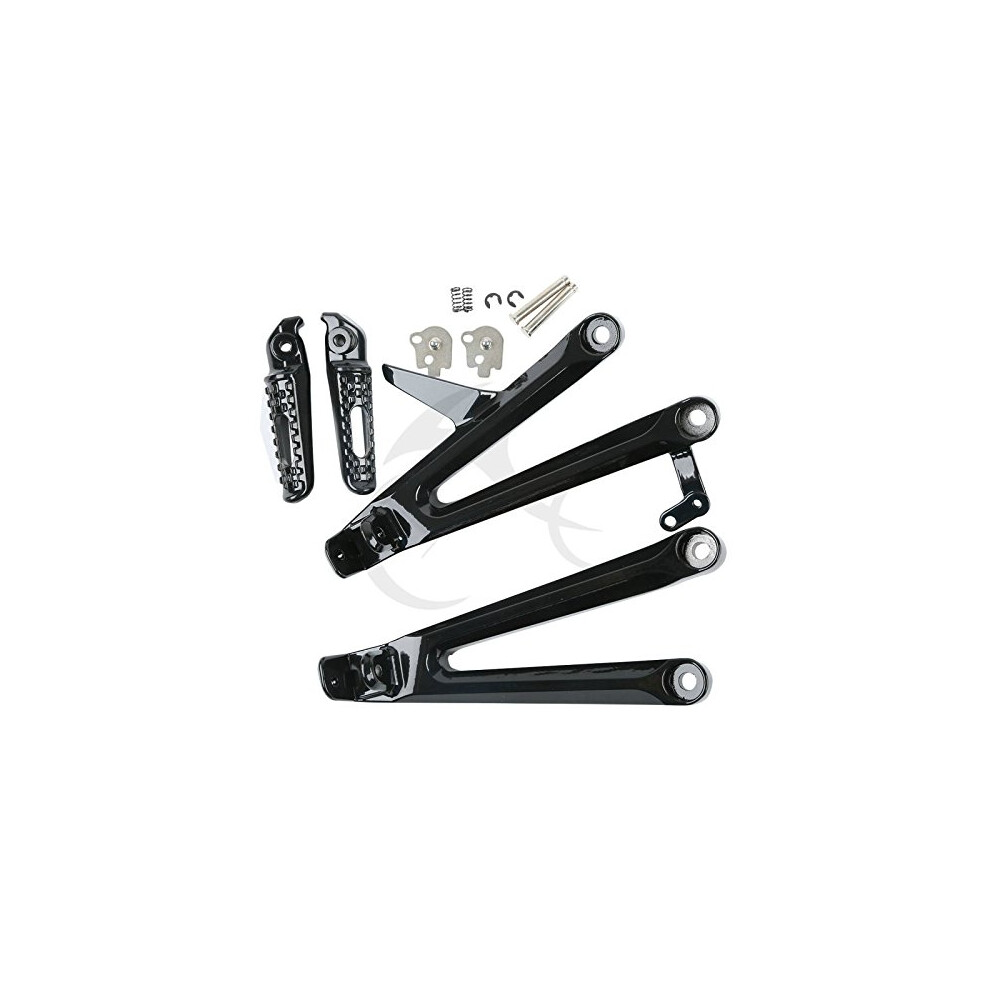 Rear Foot Pegs Set 20042007 Durable Aluminum Passenger Fit For Honda Cbr1000rr Black 9053599147107