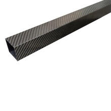3K Full Carbon Fiber Square Tube 500mm Matte  Strength Lightweight for Mechanical Equipment 25x25x20mm