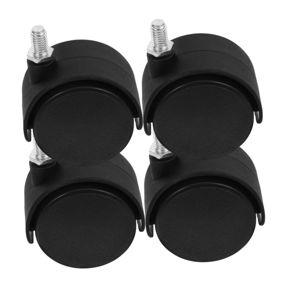 4Pcs M8 Threaded Caster Wheels For Office Chairs Desks Cabinets, Smooth Rolling, Noise Reduction 9070919942662