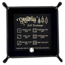 (black) Christmas Dice Tray for Gift Exchange GamesNovelty Exchange dice Game Tray