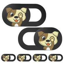 Webcam Cover Slide 6PCS UltraThin Laptop Camera Cover for Privacy Protection Cute Puppy Design