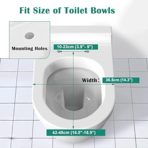 Soft Close DShape Toilet Seat with Quick Release, 360 Adjustable Hinges, Durable White PP Lid 1