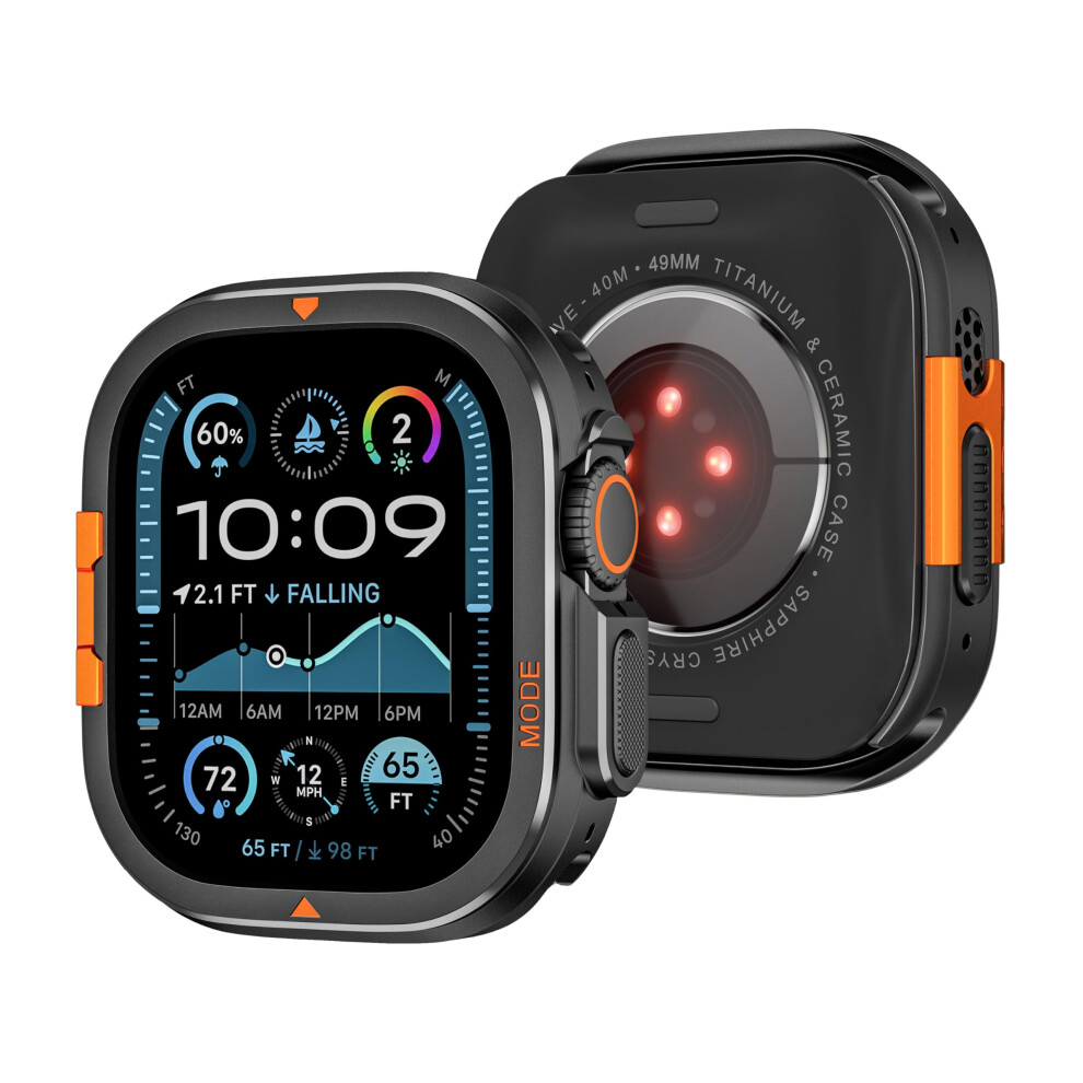 Rugged Metal Case With Back Shell, 360 Fullbody Protective Bumper For Apple Watch Ultra 49Mm 9455672821360