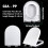 Soft Close DShape Toilet Seat with Quick Release, 360 Adjustable Hinges, Durable White PP Lid 3