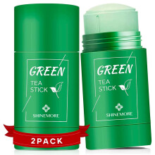 Green Tea Face Mask Stick 2 Pack for Deep Pore Cleansing and Oil Control, All Skin Types