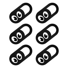 8PCS Ultra Thin Webcam Cover Slide for Privacy Protection, Laptop Camera Cover for Phone PC Tablet (Black)
