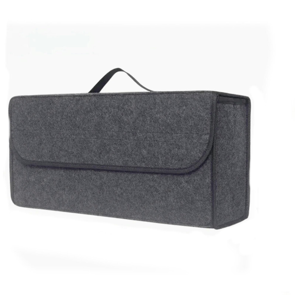 Foldable Felt Car Trunk Organizer With Closure, Multifunctional Boot Storage Box 9053599149668
