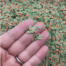 Red and Green Christmas Polymer Clay Sprinkles, Non Edible Polymer Clay Slice Mix for Crafts and Festive Holiday Decoration (15g)