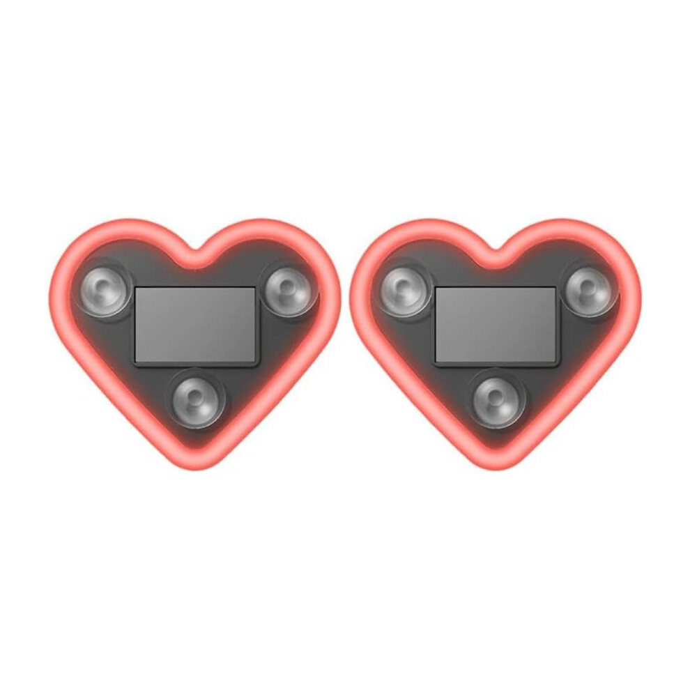 Car Led Ambient Solar Powe Heart Shape Ip65 Waterproof Romantic Interior Decor 2Pcs Light/Red 9455672821520