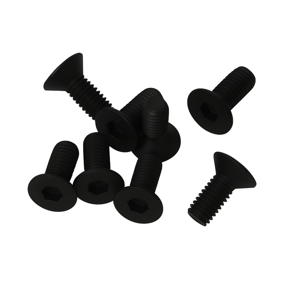 Matte Black M6 Screws 15Mm Flat Head Corrosionresistant For Bathroom Fixtures Pack Of 8 9174973486749