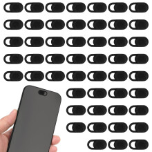 50 Pack Webcam Cover Slide UltraThin Laptop Camera Privacy Cover for Smartphone Tablet PC Black