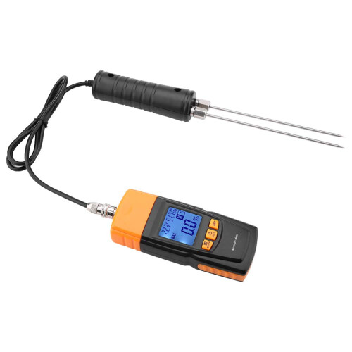 Wood Moisture Meter with LCD Display, Adjustable Sensitivity for Carpentry and Flooring