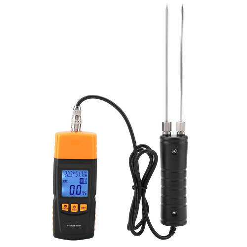 Wood Moisture Meter with LCD Display, Adjustable Sensitivity for Carpentry and Flooring 1