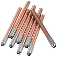24Pcs Sturdy Orange Pencil Lengtheners Metal Extenders for Sketch Pens