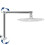 Adjustable Shower Arm Chrome 16 Inch, Solid Brass Extension with Adjustable Height and Angle 1