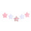 2Pcs Cotton Hanging Star String Baby Room Decor Assorted Colors Light 10