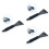 3Pcs Black Ice for Car Snow Removal Sturdy ABS Plastic Handle 6