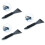 3Pcs Black Ice for Car Snow Removal Sturdy ABS Plastic Handle 7
