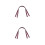 4Pcs Dark Red PU Handbag Straps Rivets Style Tote Replacement 6