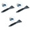 3Pcs Black Ice for Car Snow Removal Sturdy ABS Plastic Handle 3