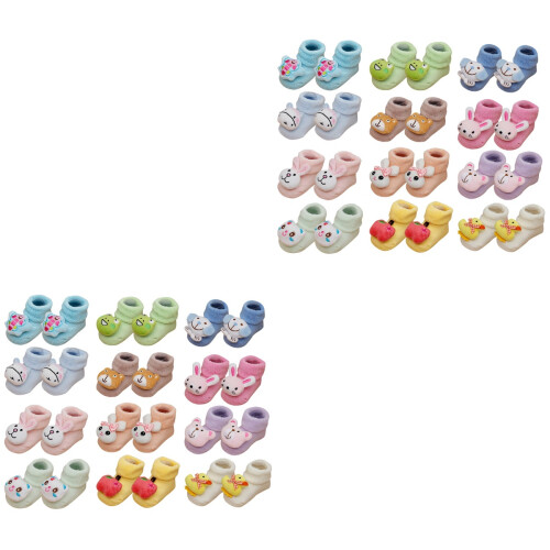 2Pièces Coton Épais Antidérapantes Multicolores 2