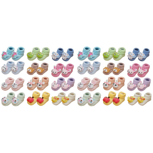2Pièces Coton Épais Antidérapantes Multicolores 1