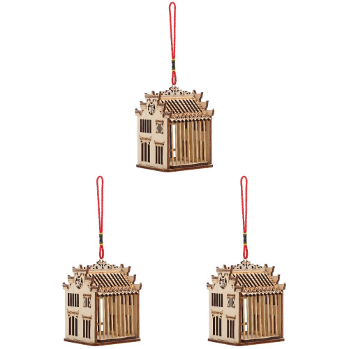 3Pcs Portable Mini Wooden Grasshopper Cage Functional Cricket Box 2