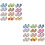 2Pièces Coton Épais Antidérapantes Multicolores 6