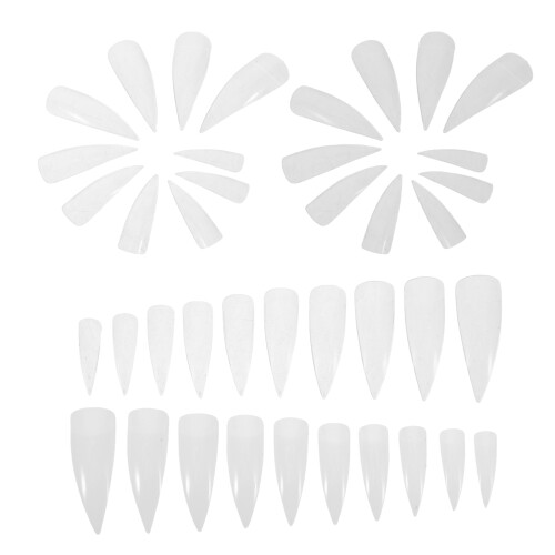 3000Pcs Clear Press on Nail Tips Transparent Plastic Claw Extensions 1