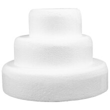 6Pcs White Foam Round Cake Dummies for Baking and Photography
