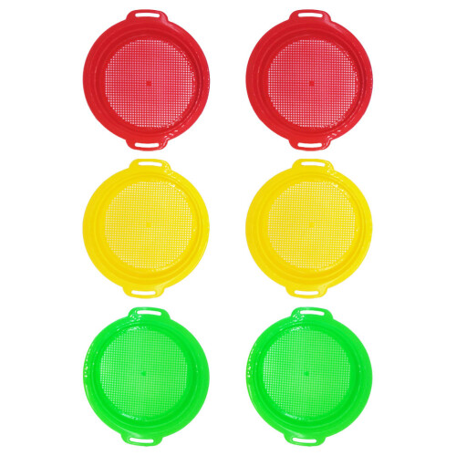 18Pcs Lightweight Plastic Sand Sifters for Beach and Backyard Play