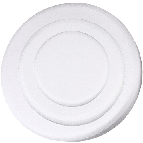 6Pcs White Foam Round Cake Dummies for Baking and Photography 1