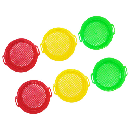 18Pcs Lightweight Plastic Sand Sifters for Beach and Backyard Play 1
