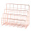 2Pcs Golden Metal File Organizer Rack Desktop Office Storage 2