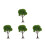 4pcs Miniature Trees for Crafts Mini Landscape Sand Table Decor 6