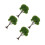 4pcs Miniature Trees for Crafts Mini Landscape Sand Table Decor 4
