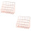 2Pcs Golden Metal File Organizer Rack Desktop Office Storage 7