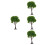 4pcs Miniature Trees for Crafts Mini Landscape Sand Table Decor 7