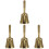 4 Pack Ringing Hand Bell Brass Handheld Decoration For Restaurant 2