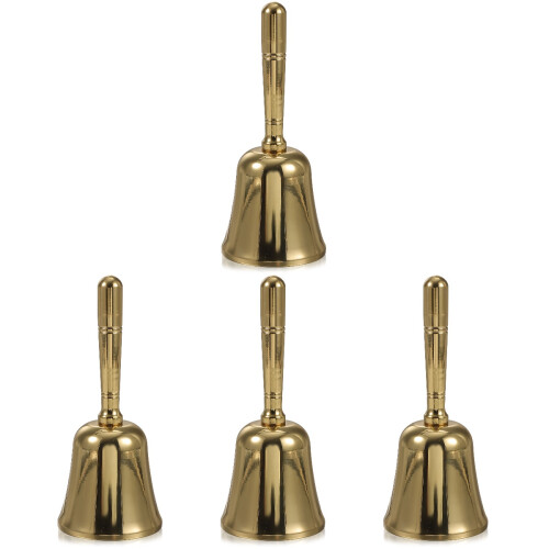 4 Pack Ringing Hand Bell Brass Handheld Decoration For Restaurant 1