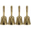 4 Pack Ringing Hand Bell Brass Handheld Decoration For Restaurant 4