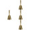 4 Pack Ringing Hand Bell Brass Handheld Decoration For Restaurant 6