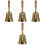 4 Pack Ringing Hand Bell Brass Handheld Decoration For Restaurant 3